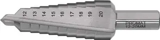 Stufenbohrer Bohrber.12-20mm HSS ger.genutet Z.2 Stufen 9 PROMAT