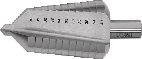 Stufenbohrer Bohrber.30-40mm HSS ger.genutet Z.2 Stufen 11 PROMAT