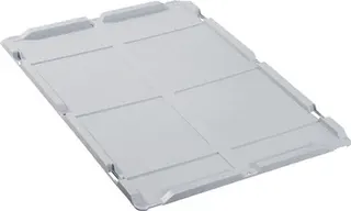 Stülpdeckel PP L600xB400mm grau f.Transportstapelkasten ALLIT