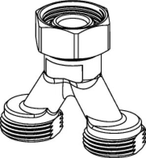 TECEfloor Eurokonus Y-Stück 3/4" IG - 2x 3/4"AG – Bild 4