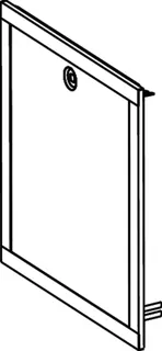 TECEfloor Rahmen und Tür für UP 1140 Ersatzteile, RAL 9010 beschichtet