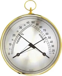 Thermo-Hygrometer Messber.0 b.40GradC/Luft 15-99% T.35mm Messingring