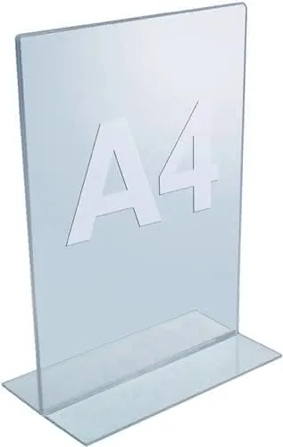 Tischaufsteller DIN A4 hoch Acryl transp.freistehend
