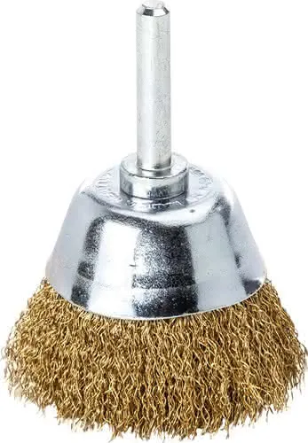 Topfbürste D.50mm Schaft 6mm Drahtstärke 0,2mm MS 10500min-¹ LESSMANN
