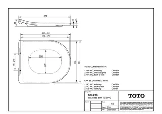 TOTO Europe WC-Sitz extra flach TC514G weiß,abnehmbar,m.Absenkautom.,ES-Scharn. – Bild 2