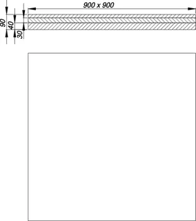 Unterbauset Duschelement DallFlex, 900 x 900 mm – Bild 3
