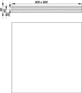Unterbauset Duschelement DallFlex, 900 x 900 mm – Bild 4