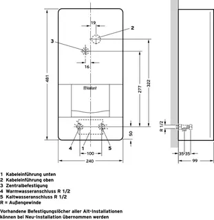 Vaillant electronicVED E 24/8 BB Elektro-Durchlauferhitzer elektr. gest. – Bild 3