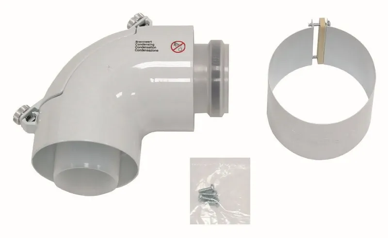 Vaillant Paket 1.49 Luft-/Abgasführung, (3x) senk. Dachdurchf. schwarz, D 60/100