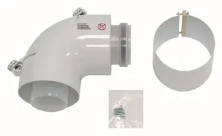 Vaillant Paket 1.49 Luft-/Abgasführung, (3x) senk. Dachdurchf. schwarz, D 60/100