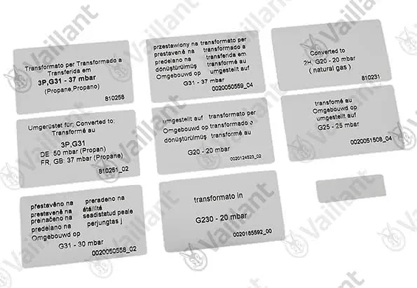 Umstellsatz, auf P-/M-/H-Gas Vaillant-Nr. 0020241657