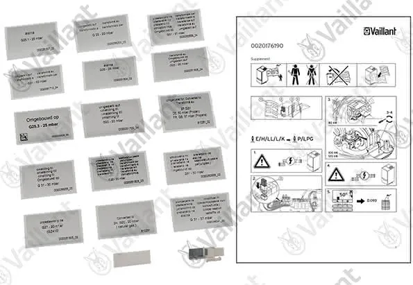 Umstellsatz, Erdgas <=> Propan Vaillant-Nr. 0020176190