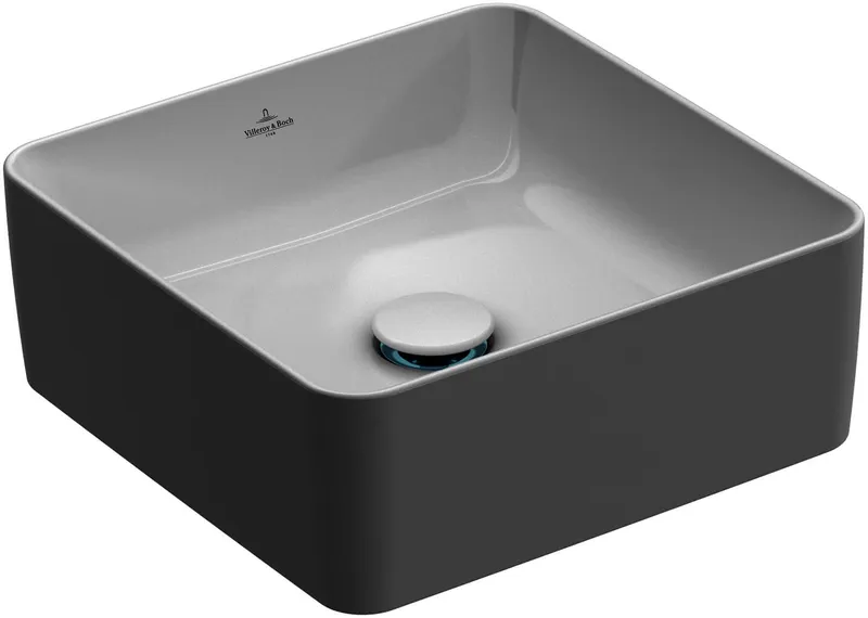 Villeroy & Boch Aufsatzwaschbecken Collaro 380x380mm Quadrat o. ÜL. Stone White CeramicPlus
