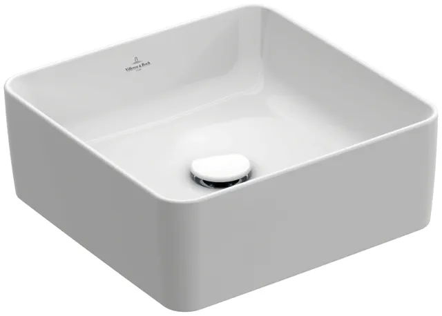 Villeroy & Boch Aufsatzwaschbecken Collaro 380x380mm Quadrat o. ÜL. Weiß Alpin CeramicPlus