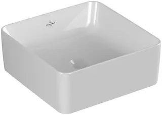 Villeroy & Boch Aufsatzwaschbecken Collaro 380x380mm Quadrat o. ÜL. Weiß Alpin CeramicPlus – Bild 2