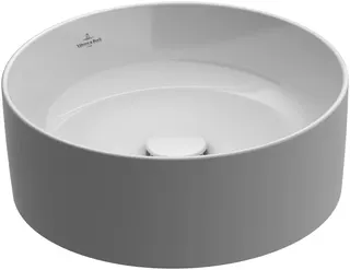 Villeroy & Boch Aufsatzwaschbecken Collaro 400x400mm Rund o. Überlauf Stone White CeramicPlus