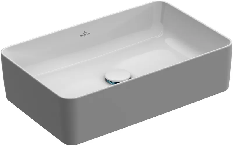 Villeroy & Boch Aufsatzwaschbecken Collaro 560x360mm Rechteck o. ÜL. Stone White CeramicPlus