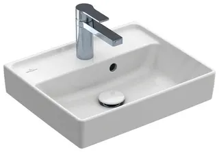 VB Handwaschbecken Collaro 450x370mm Rechteck 1HL. mit Überlauf Weiß Alpin