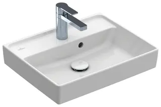 Villeroy & Boch Handwaschbecken Collaro 500x400mm re-eckig 1HL. m. ÜL. Weiß Alpin cplus – Bild 2