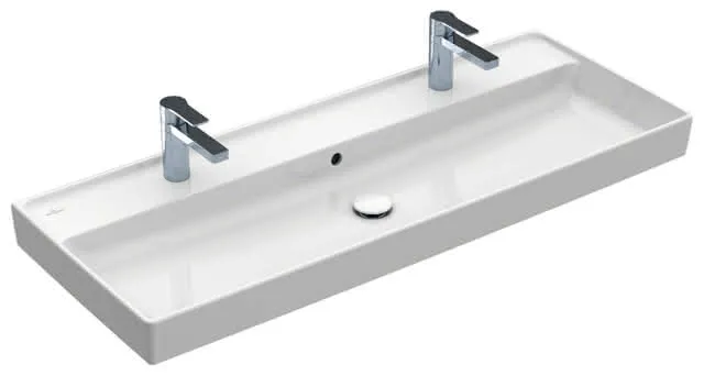 Villeroy & Boch Schrankwaschtisch Collaro 1200x470mm re-eckig 2HL. m. ÜL. Weiß Alpin cplus