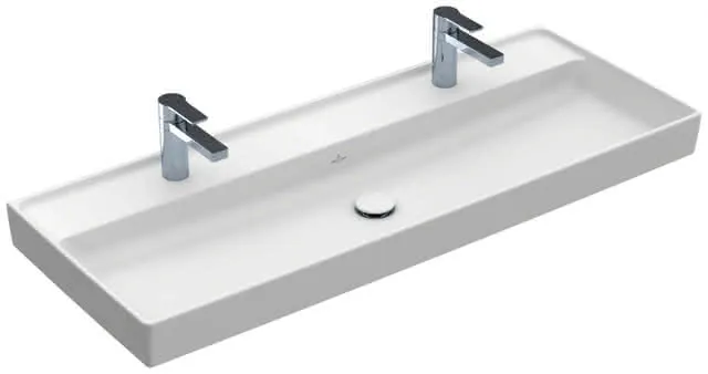 Villeroy & Boch Schrankwaschtisch Collaro 1200x470mm re-eckig 2HL. o. ÜL. Stone White cplus