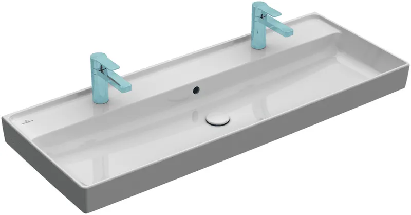 Villeroy & Boch Schrankwaschtisch Collaro 1200x470mm Rechteck 2HL. ohne Überlauf Weiß Alpin