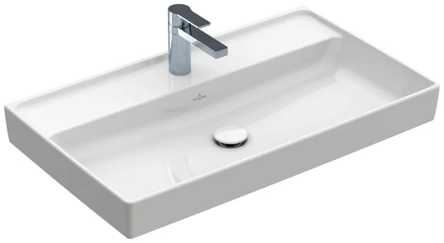 Villeroy & Boch Schrankwaschtisch Collaro 800x465mm re-eckig 1HL. o. ÜL. Weiß Alpin cplus