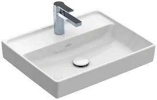 Villeroy & Boch Waschbecken Collaro 550x440mm re-eckig 1HL. o. ÜL. Weiß Alpin cplus