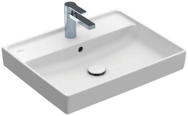 Villeroy & Boch Waschbecken Collaro 600x470mm re-eckig 1HL. m. ÜL. Stone White cplus