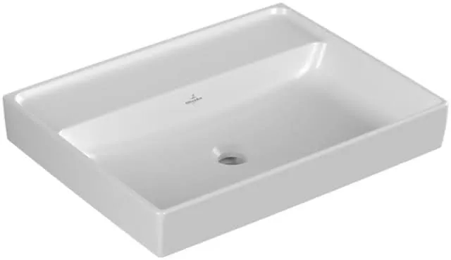 VB Waschbecken Collaro 600x470mm Rechteck o. ÜL. Stone White CeramicPlus