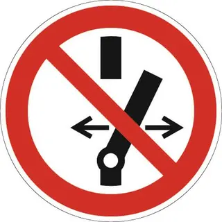 Verbotszeichen ASR A1.3/DIN EN ISO 7010 Schalten verboten Ku.