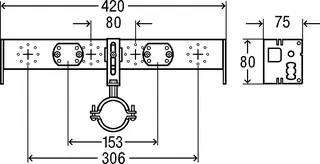 Viega Armaturenträger Prevista Dry Plus 8555 für Spüle in 420 mm Stahl verzinkt – Bild 3