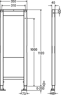 Viega Befestigungselement Prevista Dry 8570.31 für Stützgriffe in 1120 mm – Bild 4