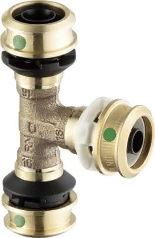 Viega T-Stück mit SC Raxofix DN10 5318.01 in 16mmxDN10x16mm Siliziumbronze