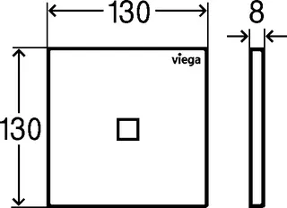 Viega Urinal Betätigungsplatte VfM 200 8620.2 in Holz Eiche gebeizt – Bild 3