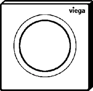 Viega Urinal Betätigungsplatte VfS 20 8610.2 aus Kunststoff in edelmatt – Bild 2