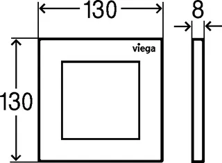 Viega Urinal Betätigungsplatte VfS 21 8611.2 aus Kunststoff in edelmatt – Bild 3