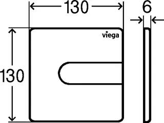 Viega Urinal Betätigungsplatte VfS 23 8613.2 aus Kunststoff in edelmatt – Bild 3