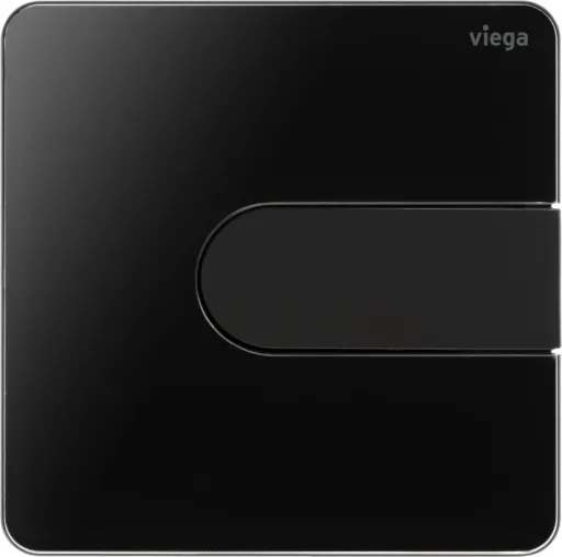 Viega Urinal Ausstellungsplatte VfS 23 8613.29 in tiefschwarz/tiefschwarzmatt