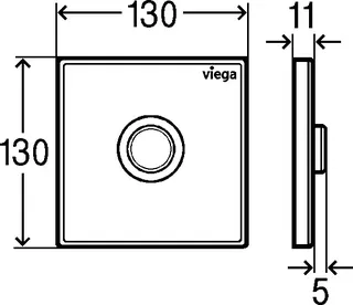 Viega Urinal Betätigungsplatte VfP 11 8631.2 in Edelstahl gebürstet – Bild 3