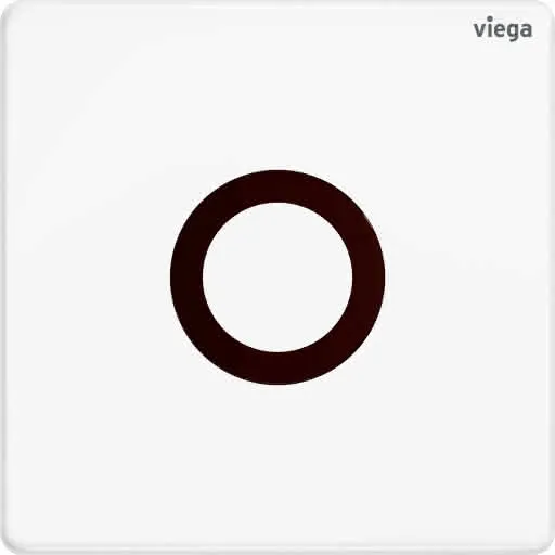 Viega Urinal Betätigungsplatte VfP 12 8635.2 in Edelstahl verkehrsweiß