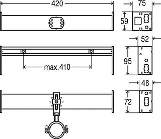 Viega Urinal Modul Prevista Dry Plus 8565 für AP Druchspüler in 420 mm – Bild 4