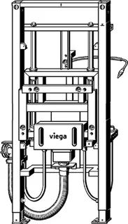 Viega Waschtisch-Element Prevista Dry 8535.32 indiv. höhenverstellbar 1120 mm – Bild 3