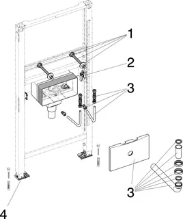 Viega Waschtisch-Element Prevista Dry 8535.33 mit UP Anschlussbox in 1120 mm – Bild 5