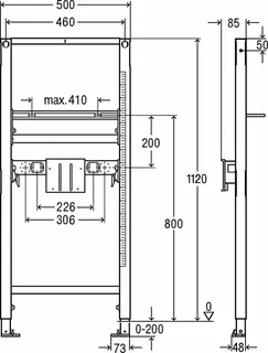 Viega Waschtisch-Element Prevista Dry 8536 barrierefrei in 1120 mm – Bild 4
