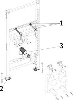 Viega Waschtisch-Element Prevista Dry 8537 UP Wasserzähler EAS Typ ISTA 1120mm – Bild 5