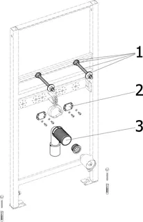 Viega Waschtisch-Element Prevista Dry 8539 Objektvariante in 1120 mm – Bild 5