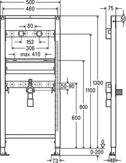 Viega Waschtisch-Element Prevista Dry 8540 für AP Armatur in 1300 mm – Bild 4