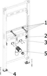 Viega Waschtisch-Element Prevista Dry 8540 für AP Armatur in 1300 mm – Bild 5