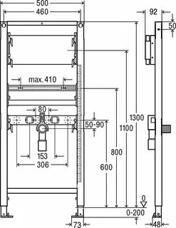 Viega Waschtisch-Element Prevista Dry 8540.31 für UP Wandarmatur in 1300 mm – Bild 4